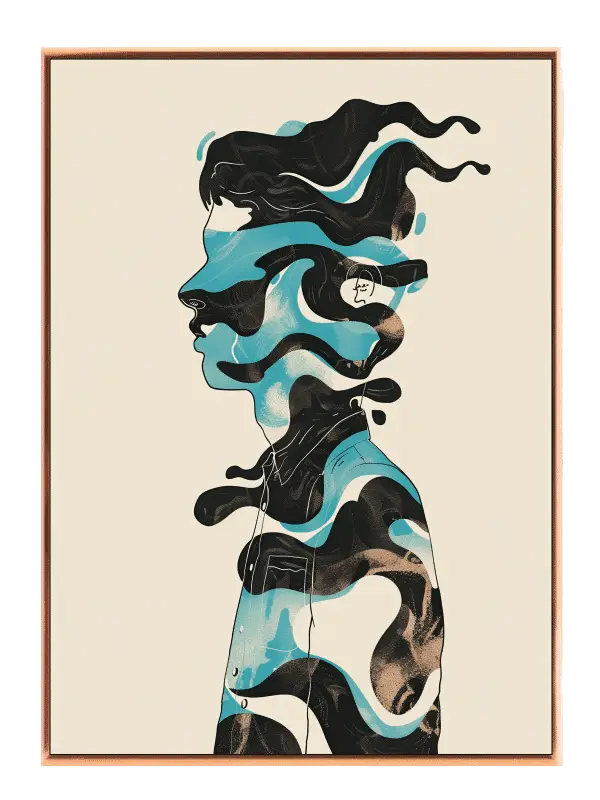 Ethereal Silhouette Flow Plakat