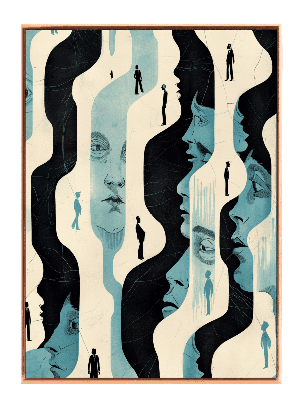 Layered Faces Illusion Plakat