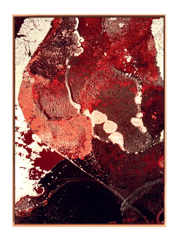Crimson Abstract Flow Plakat