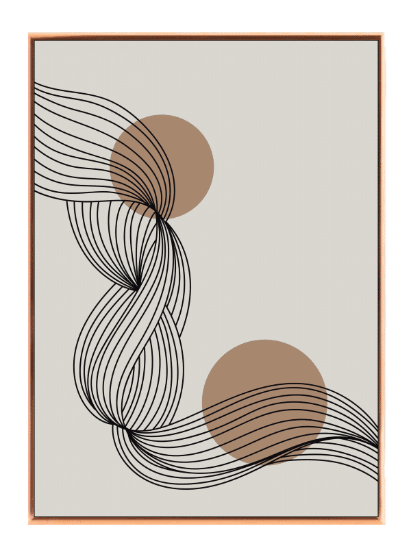 Curved Flow Lines Plakat