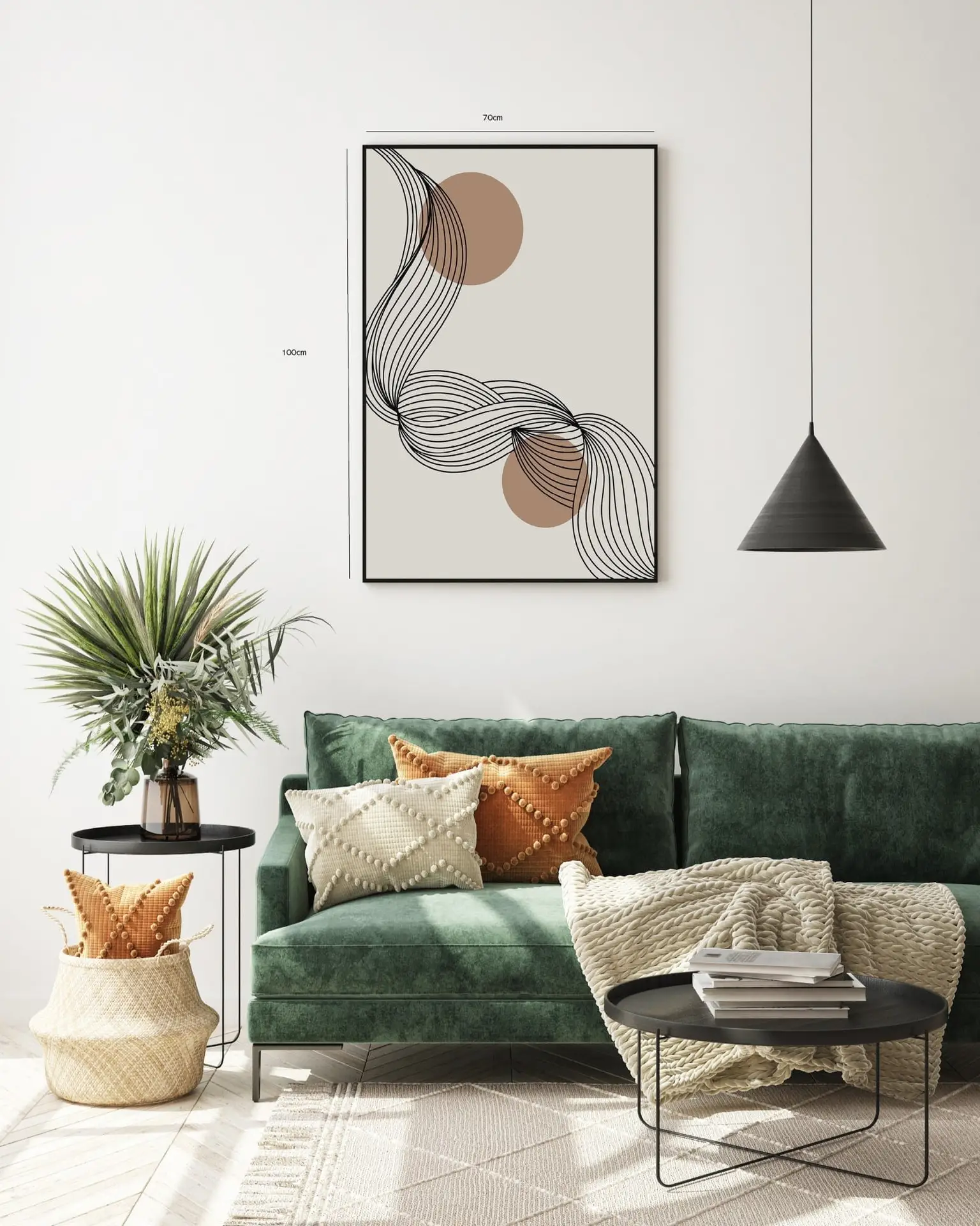 Flowing Line Contours Plakat
