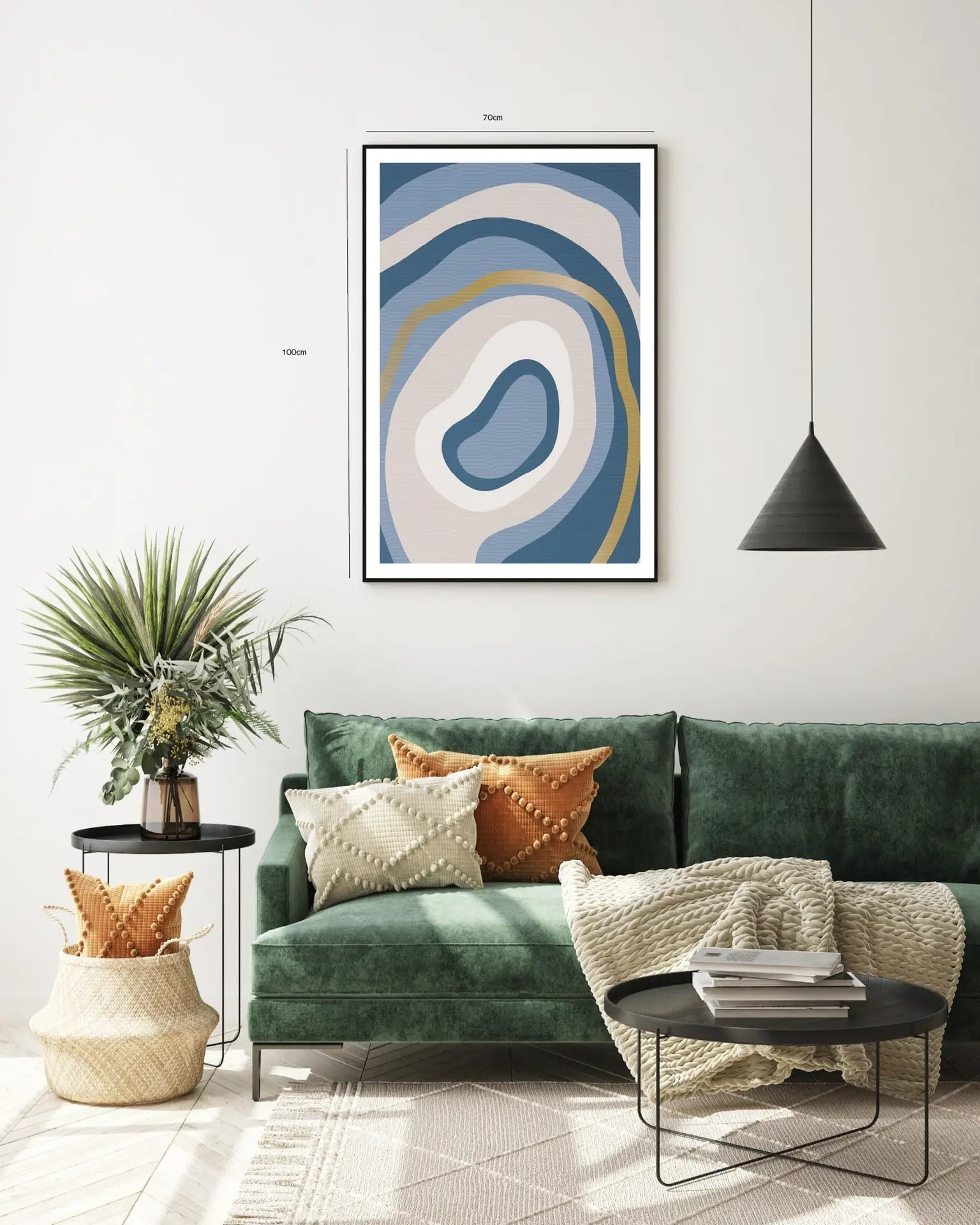 Layered Blue Rings Plakat