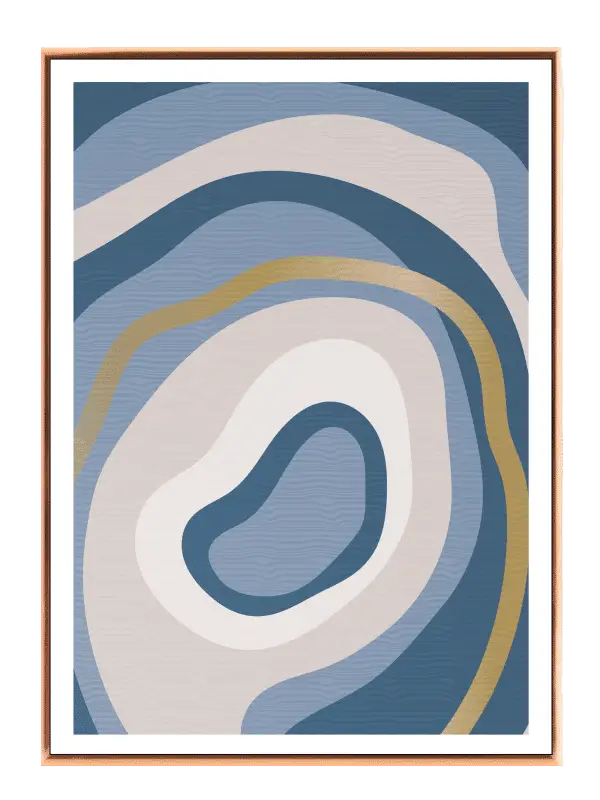 Layered Blue Rings Plakat