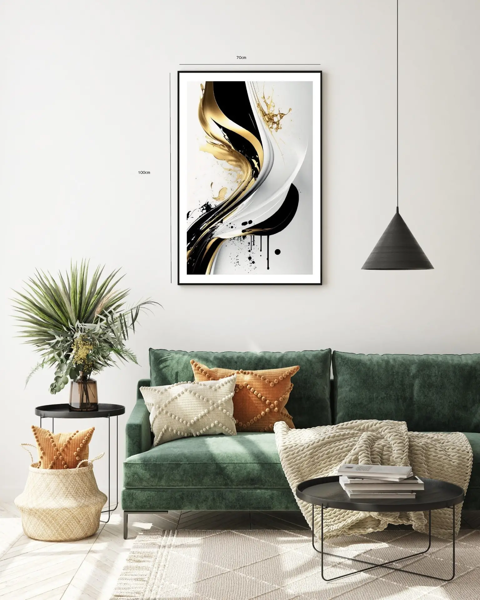 Golden Fluid Motion Plakat