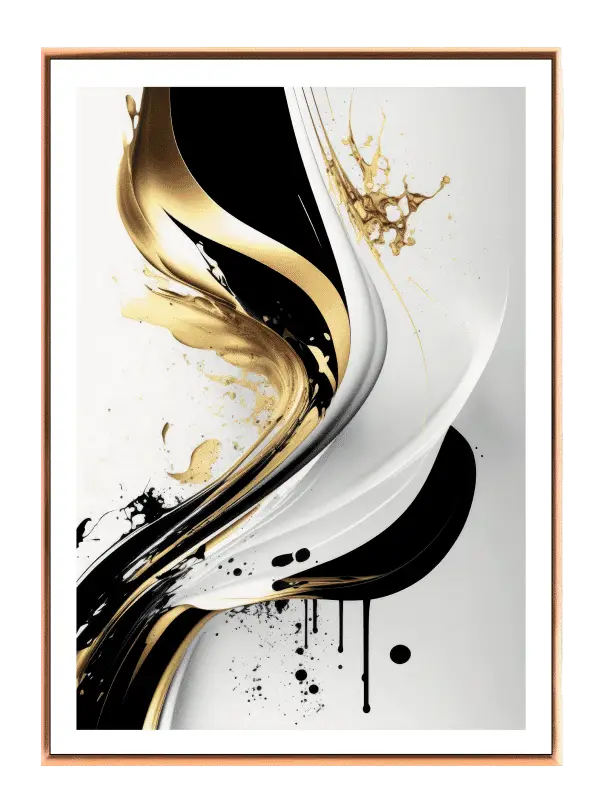 Golden Fluid Motion Plakat