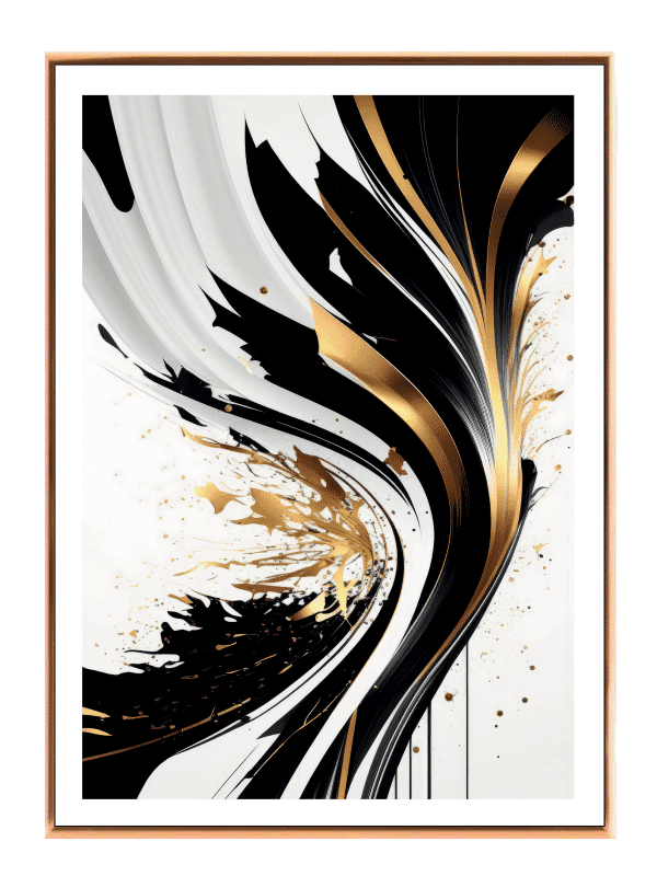 Golden Flow Swirl Plakat