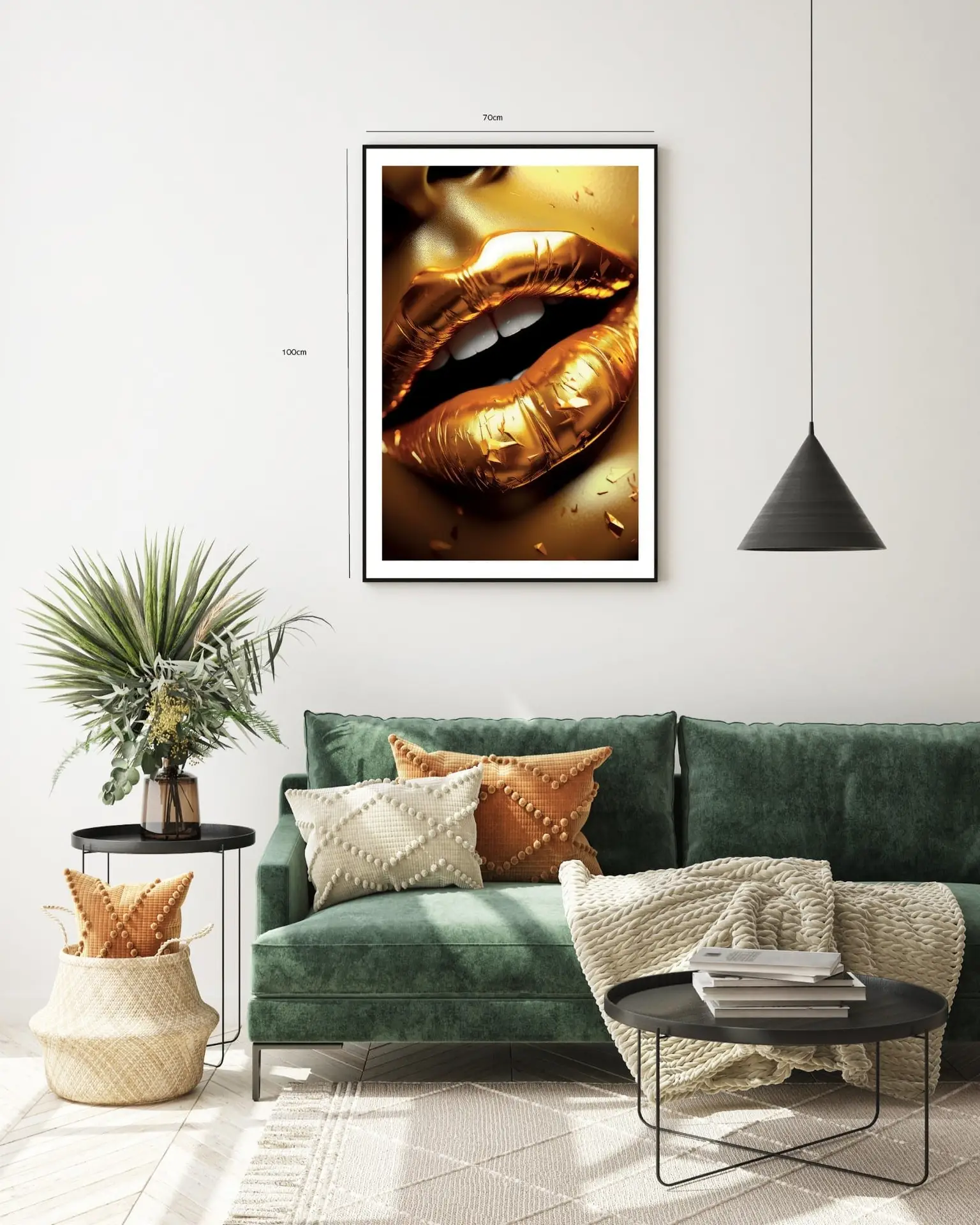 Golden Shattered Lips Plakat