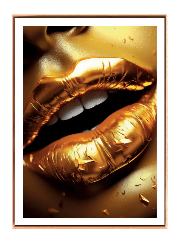 Golden Shattered Lips Plakat