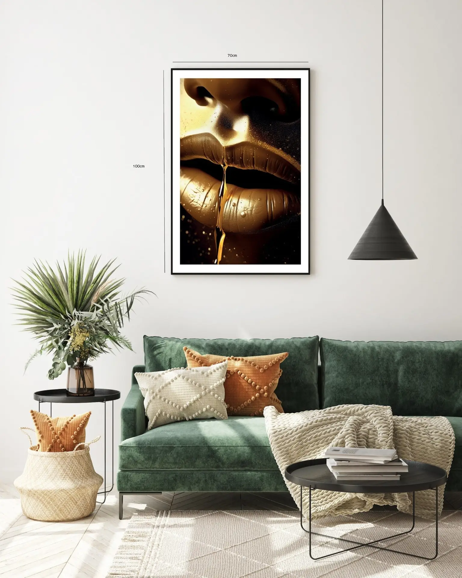 Golden Veil Lips Plakat