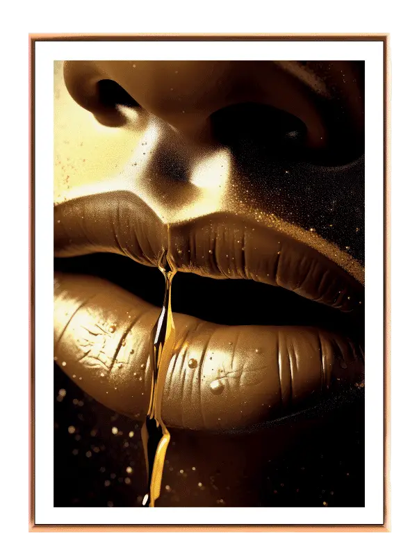 Golden Veil Lips Plakat