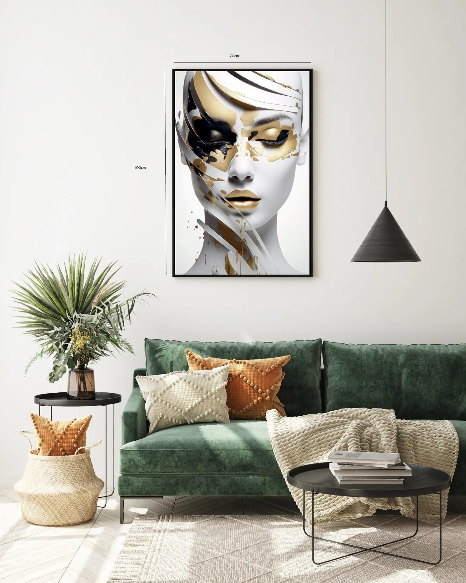 Golden Veins Face Plakat
