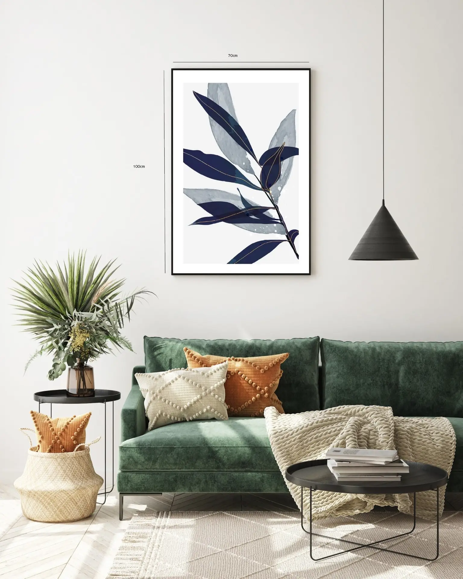 Azure Leaf Veins Plakat
