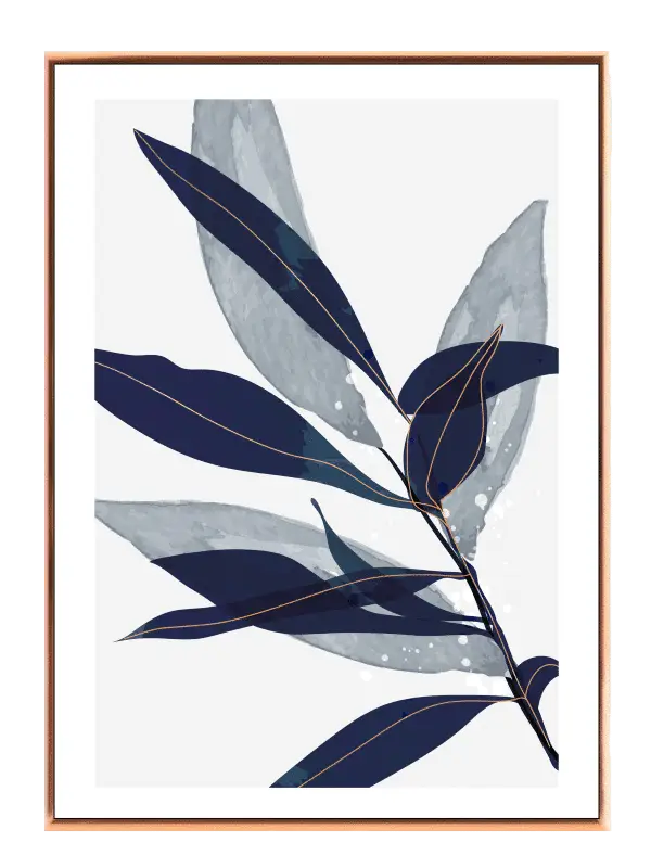 Azure Leaf Veins Plakat