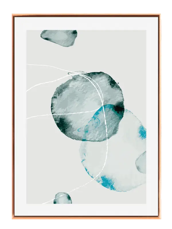 Aqua Veil Circles Plakat