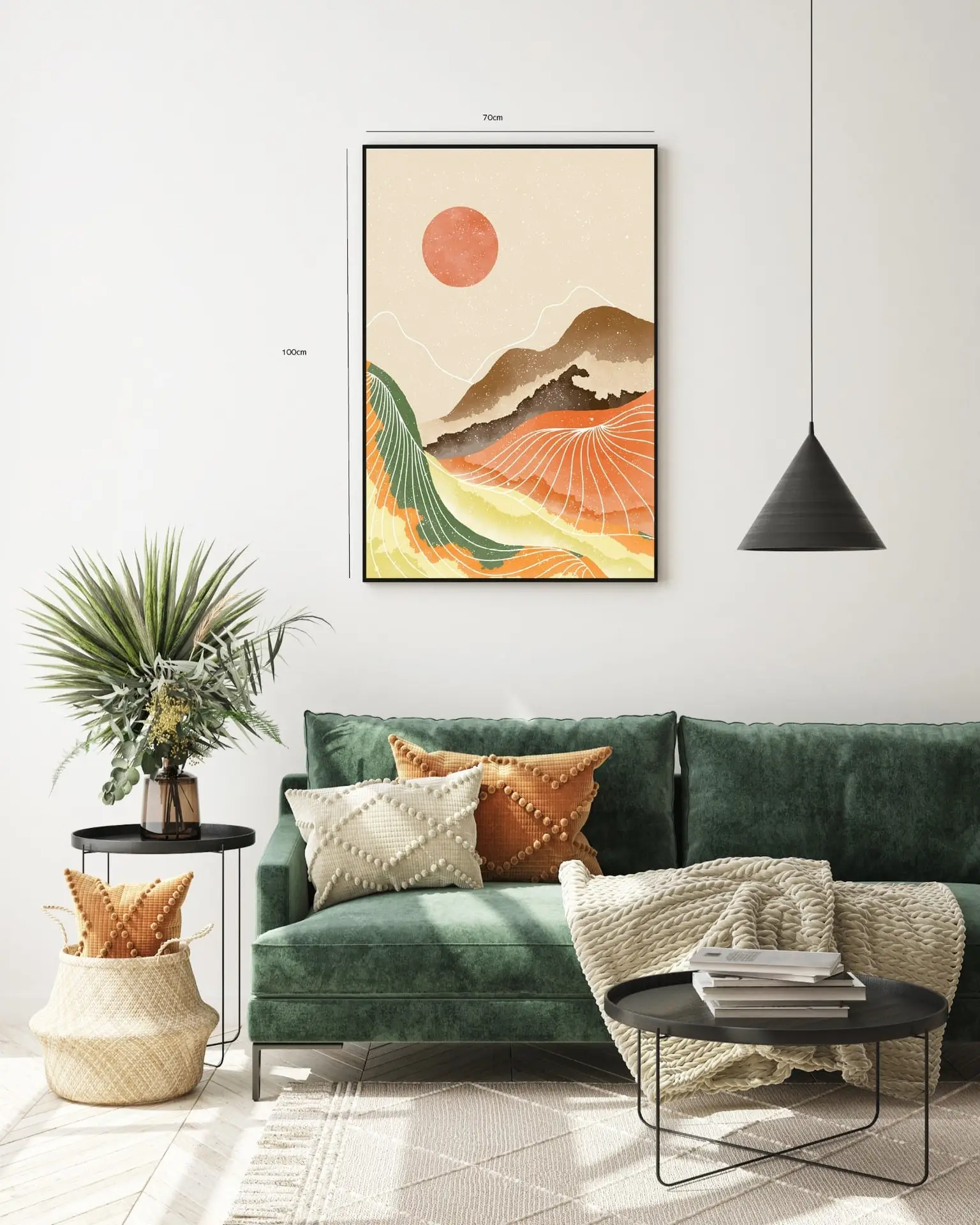 Sunset Terrain Layers Plakat