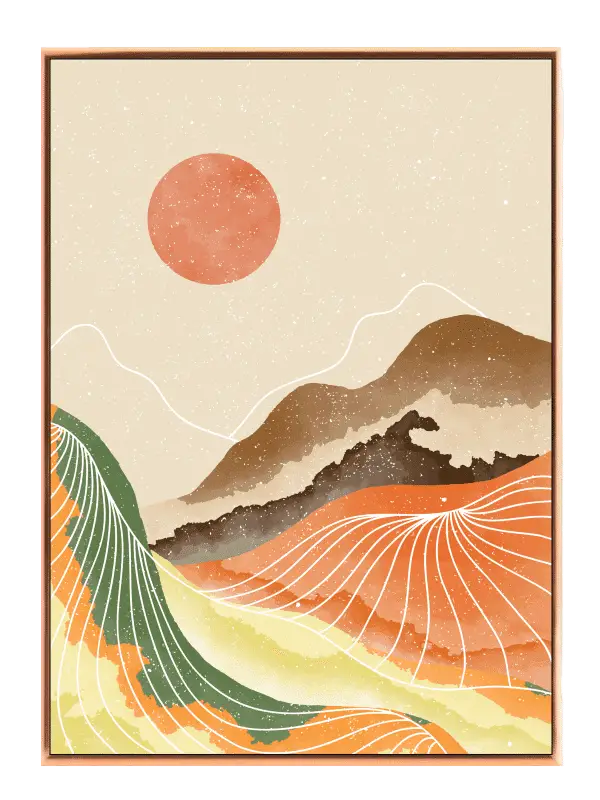 Sunset Terrain Layers Plakat