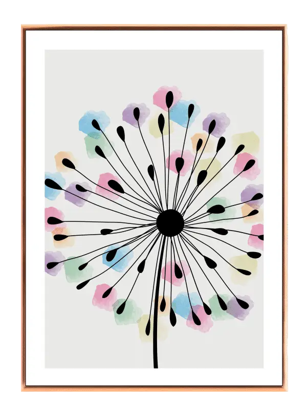 Watercolor Dandelion Bloom Plakat