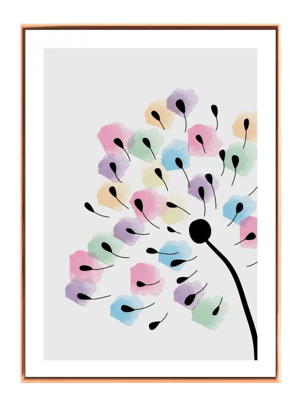 Pastel Bloom Cluster Plakat