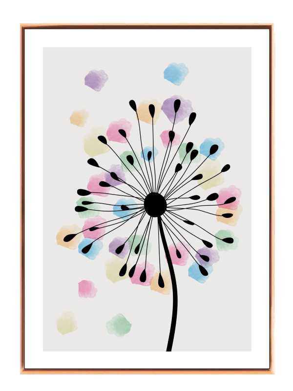 Colorful Dandelion Bloom Plakat