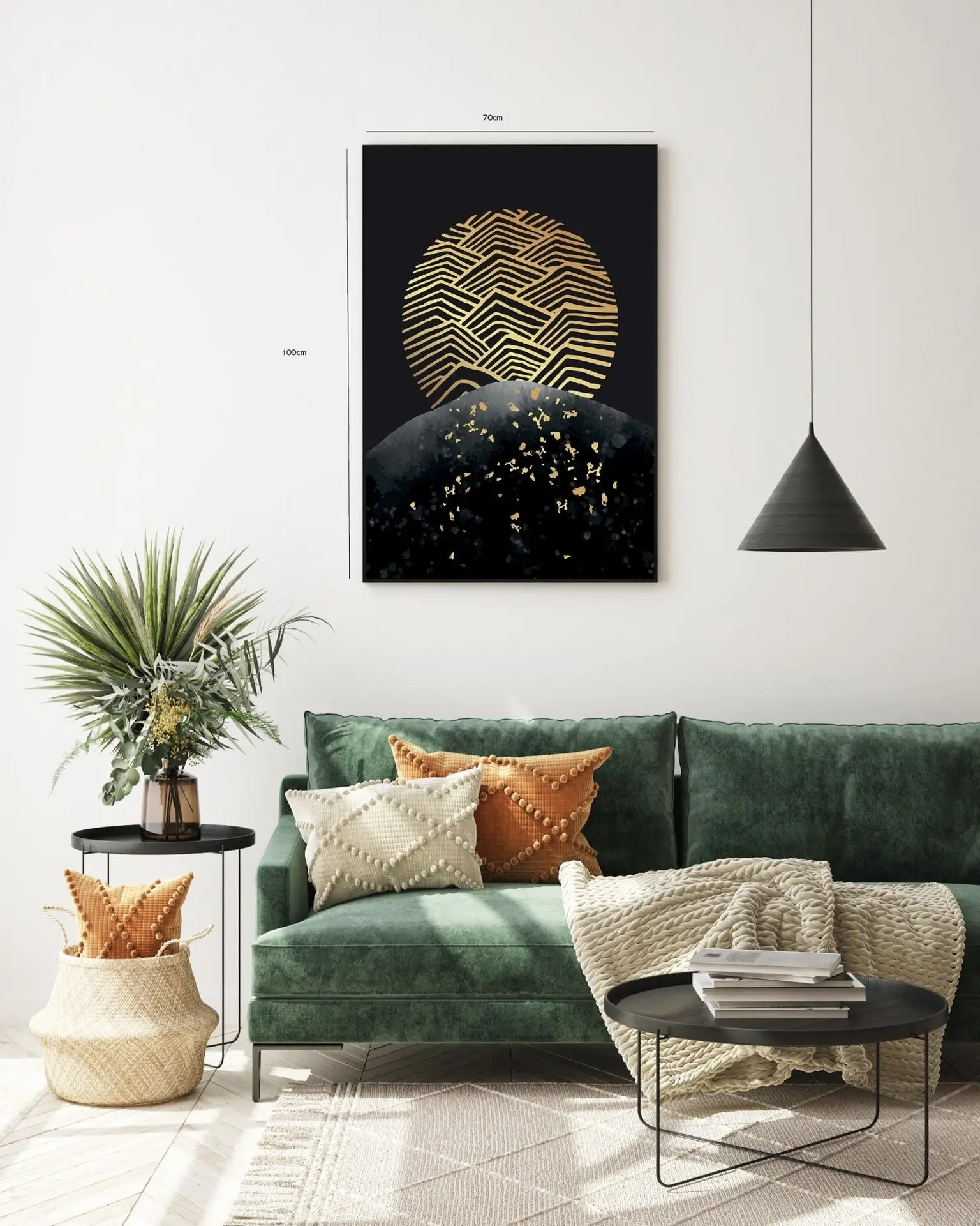 Golden Abstract Sphere Plakat