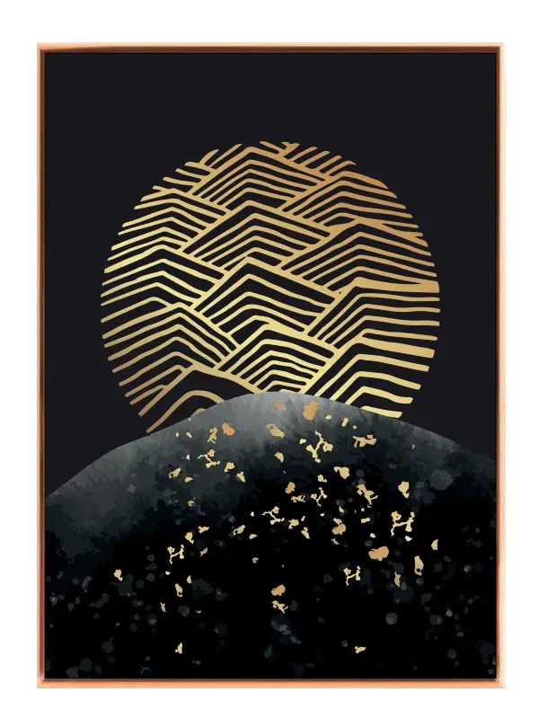 Golden Abstract Sphere Plakat