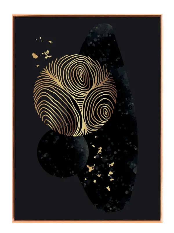 Golden Contour Orbits Plakat