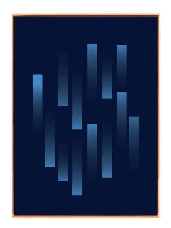 Blue Gradient Bars Plakat