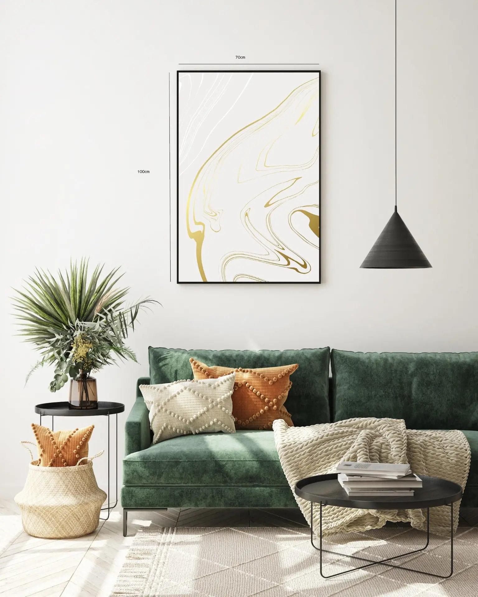 Golden Marble Veins Plakat