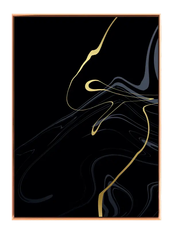 Golden Flow Lines Plakat
