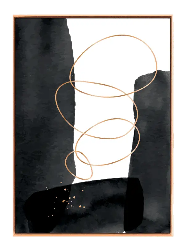 Golden Orbit Contours Plakat