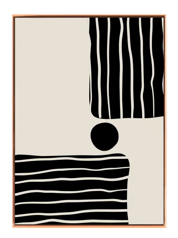 Wavy Lines Contrast Plakat