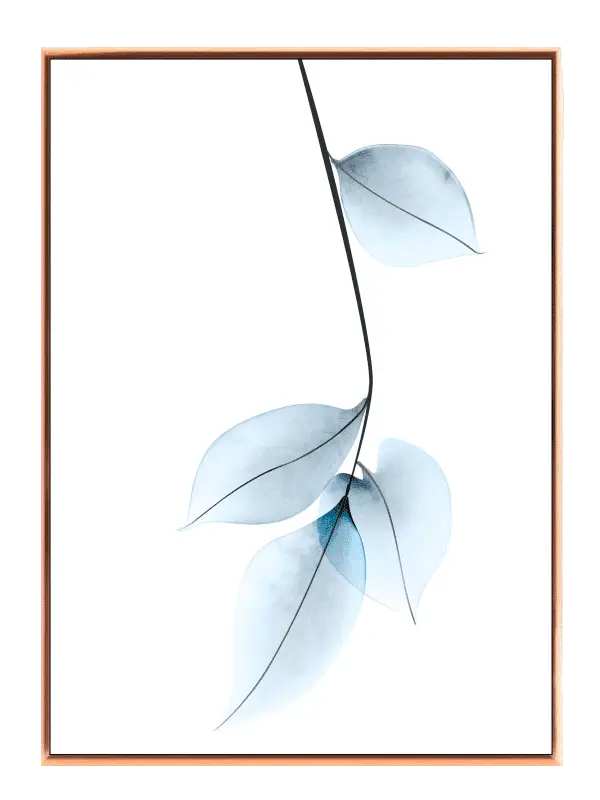 Translucent Blue Leaves Plakat