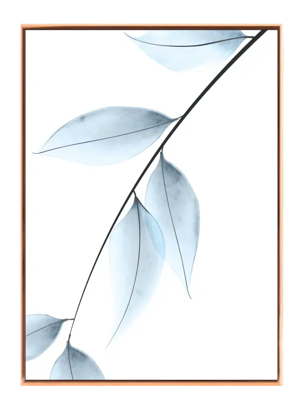 Ethereal Blue Leaves Plakat