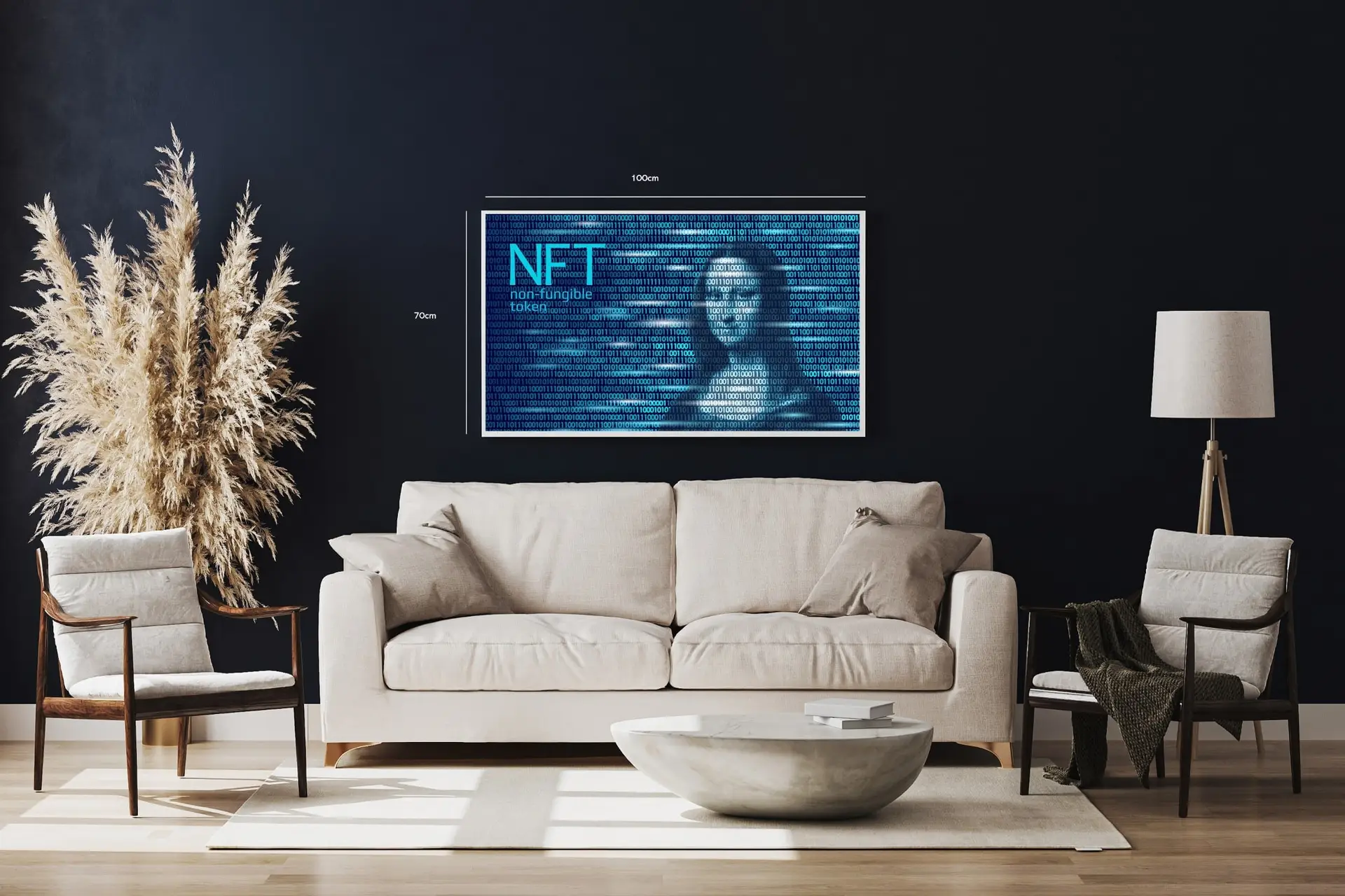 Digital Binary Silhouette Plakat