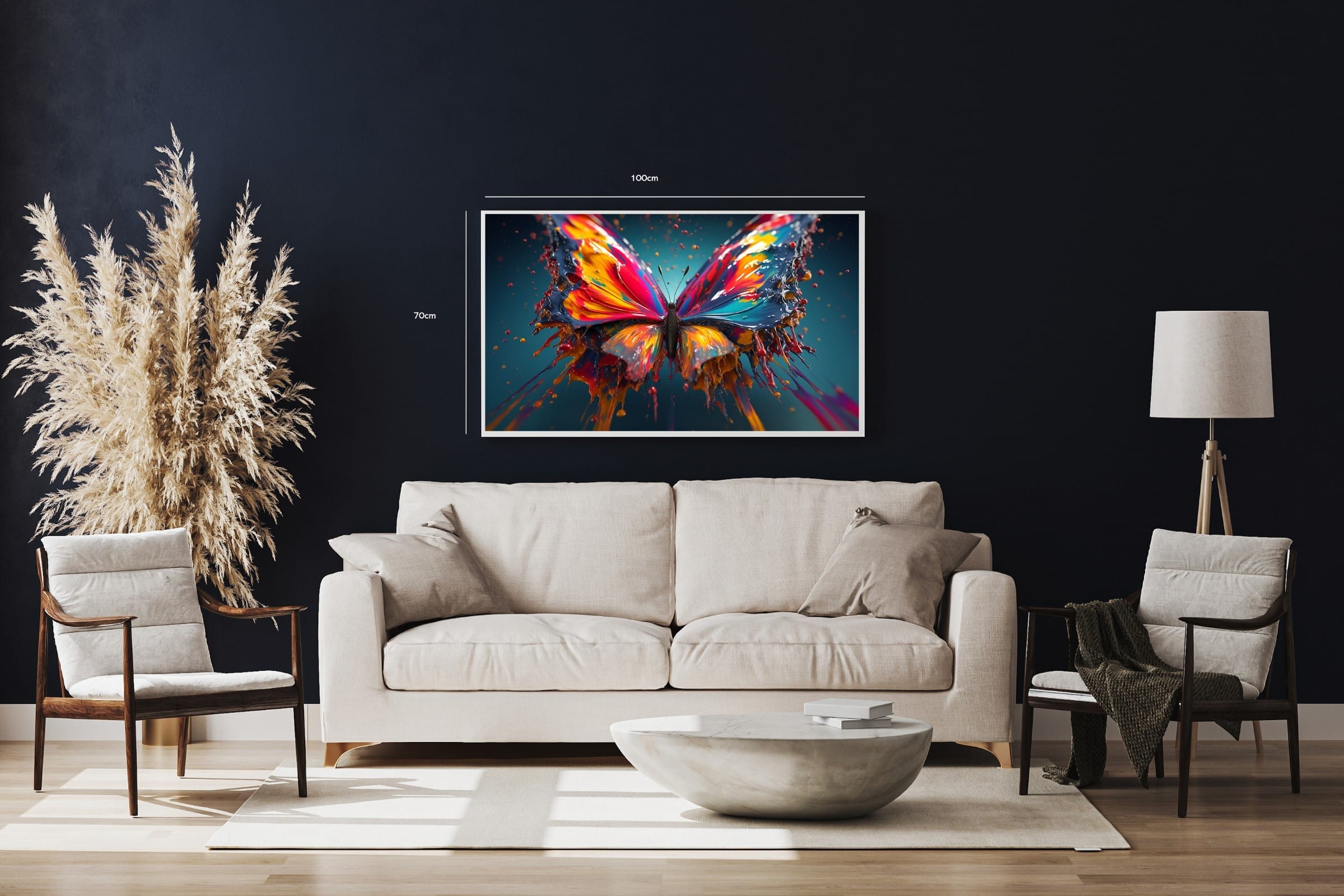 Vivid Paint Splash Butterfly Plakat
