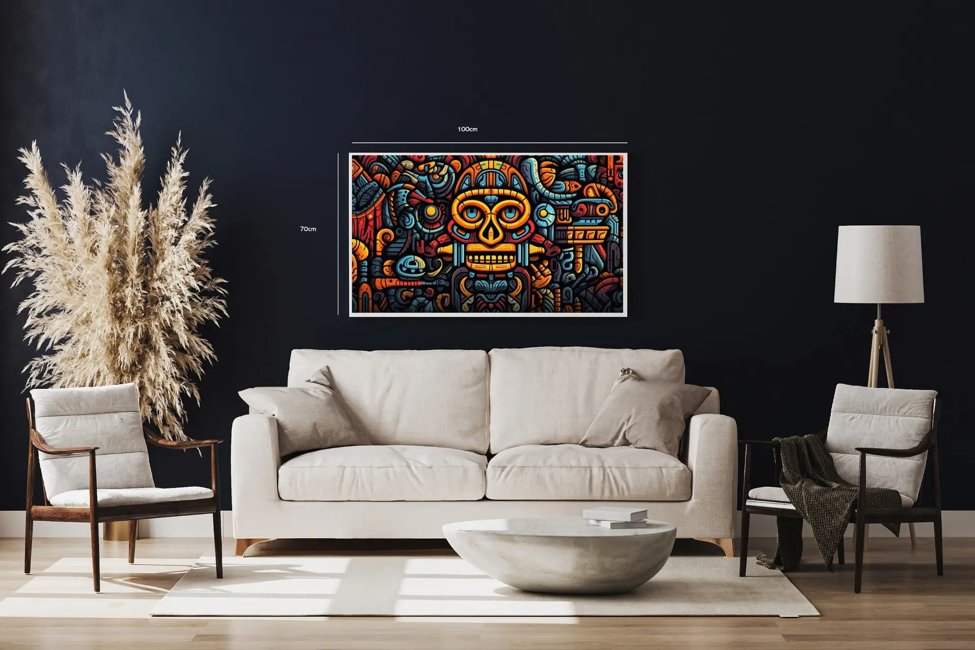Aztec Skull Mosaic Plakat