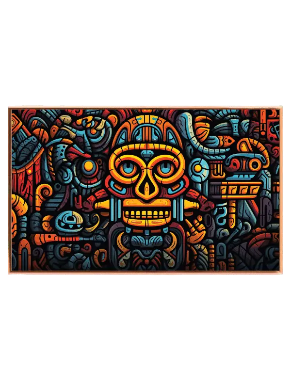 Aztec Skull Mosaic Plakat
