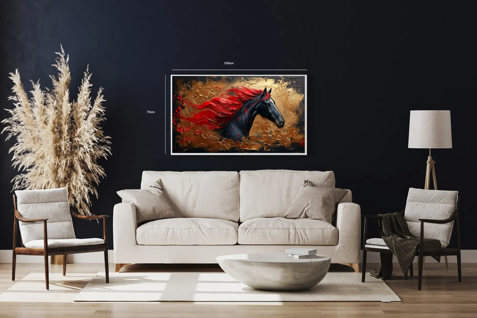 Crimson Mane Stallion Plakat