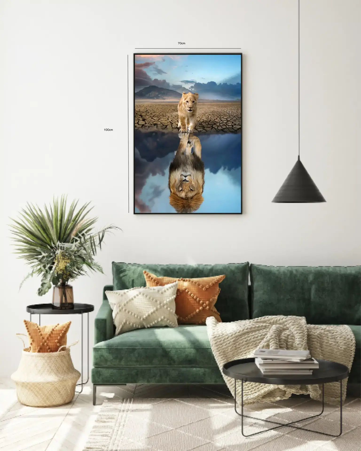 Lion Cub Reflection Plakat