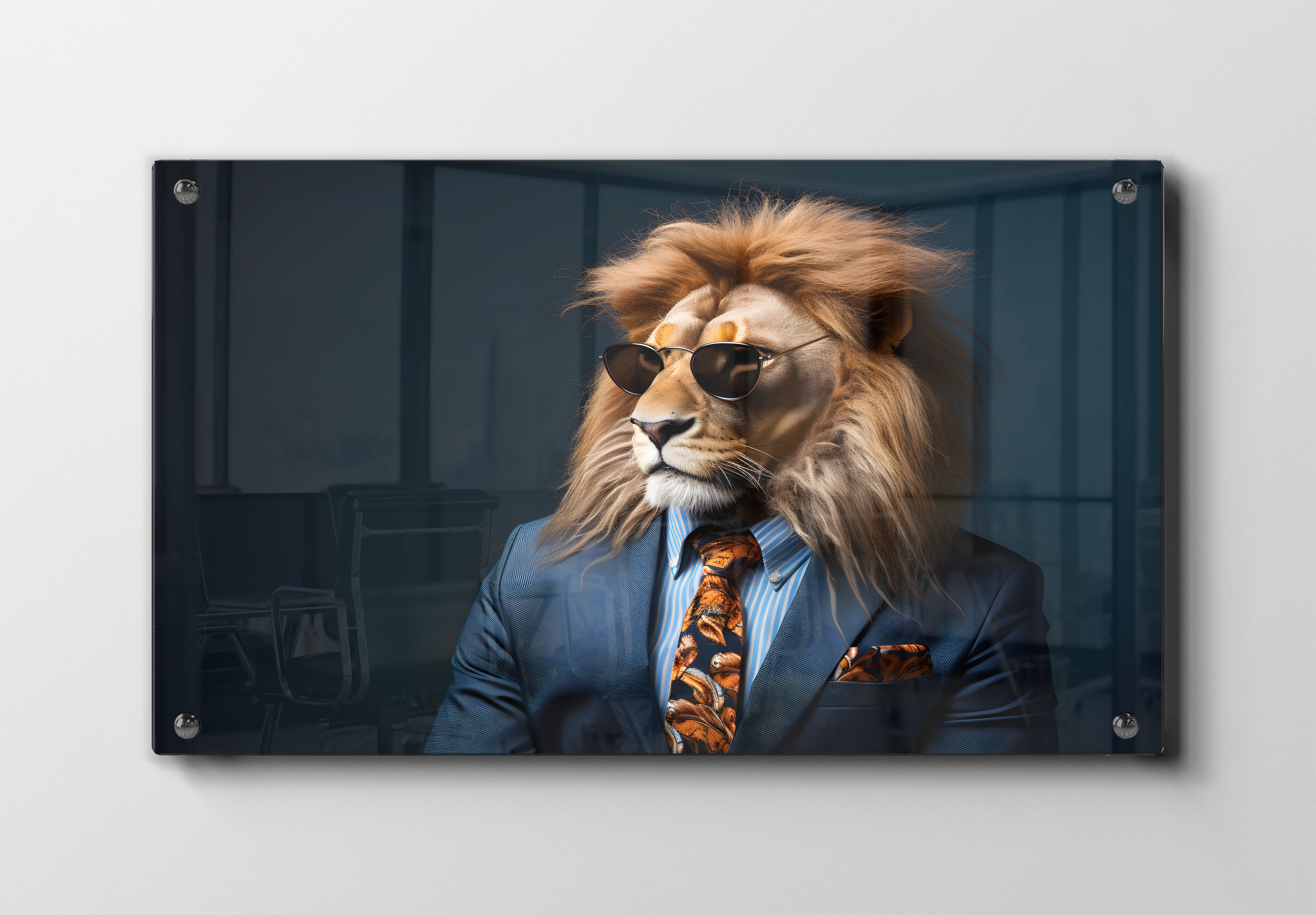 Lion In Suit Plakat
