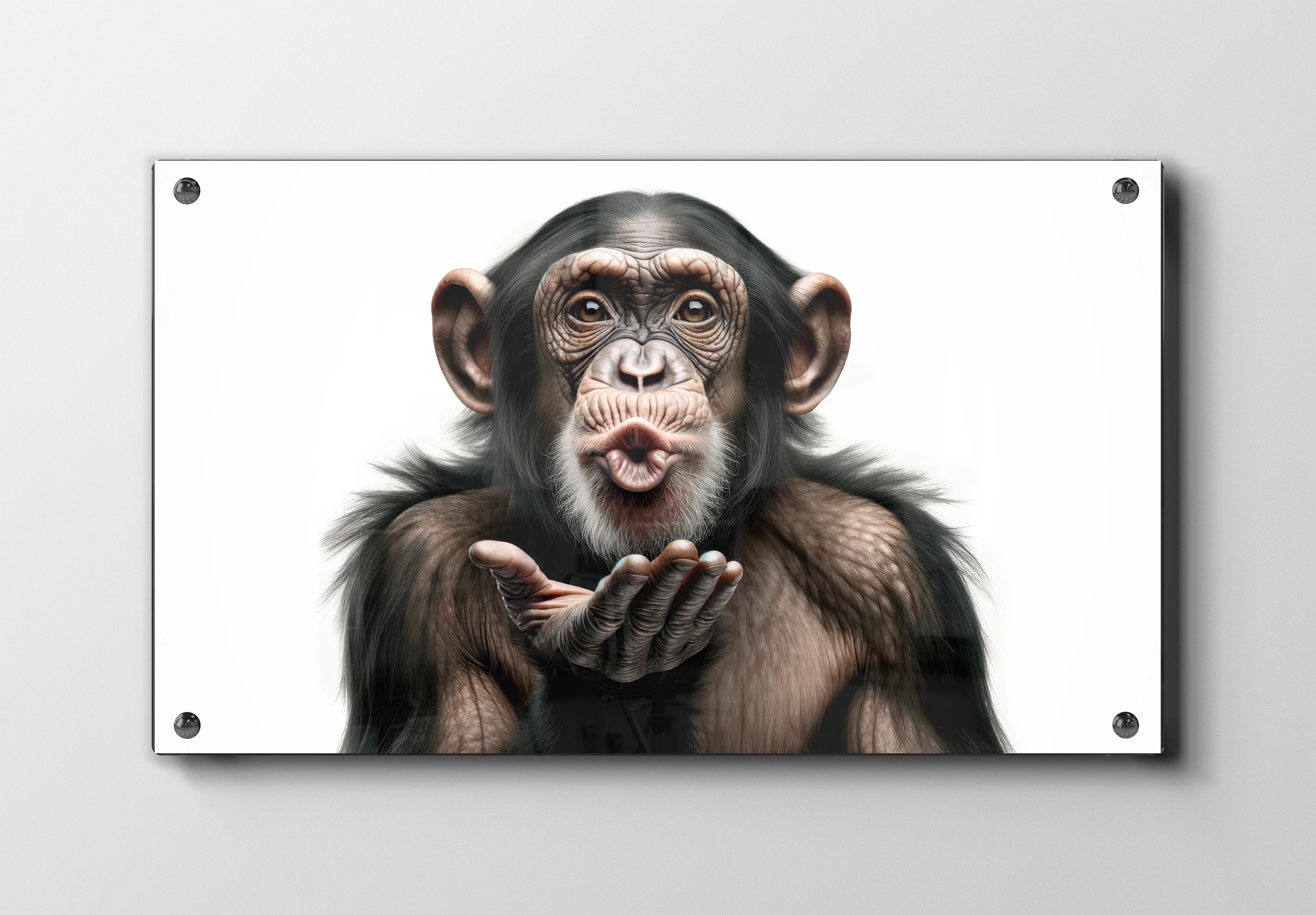 Chimpanzee Blowing Kiss Plakat