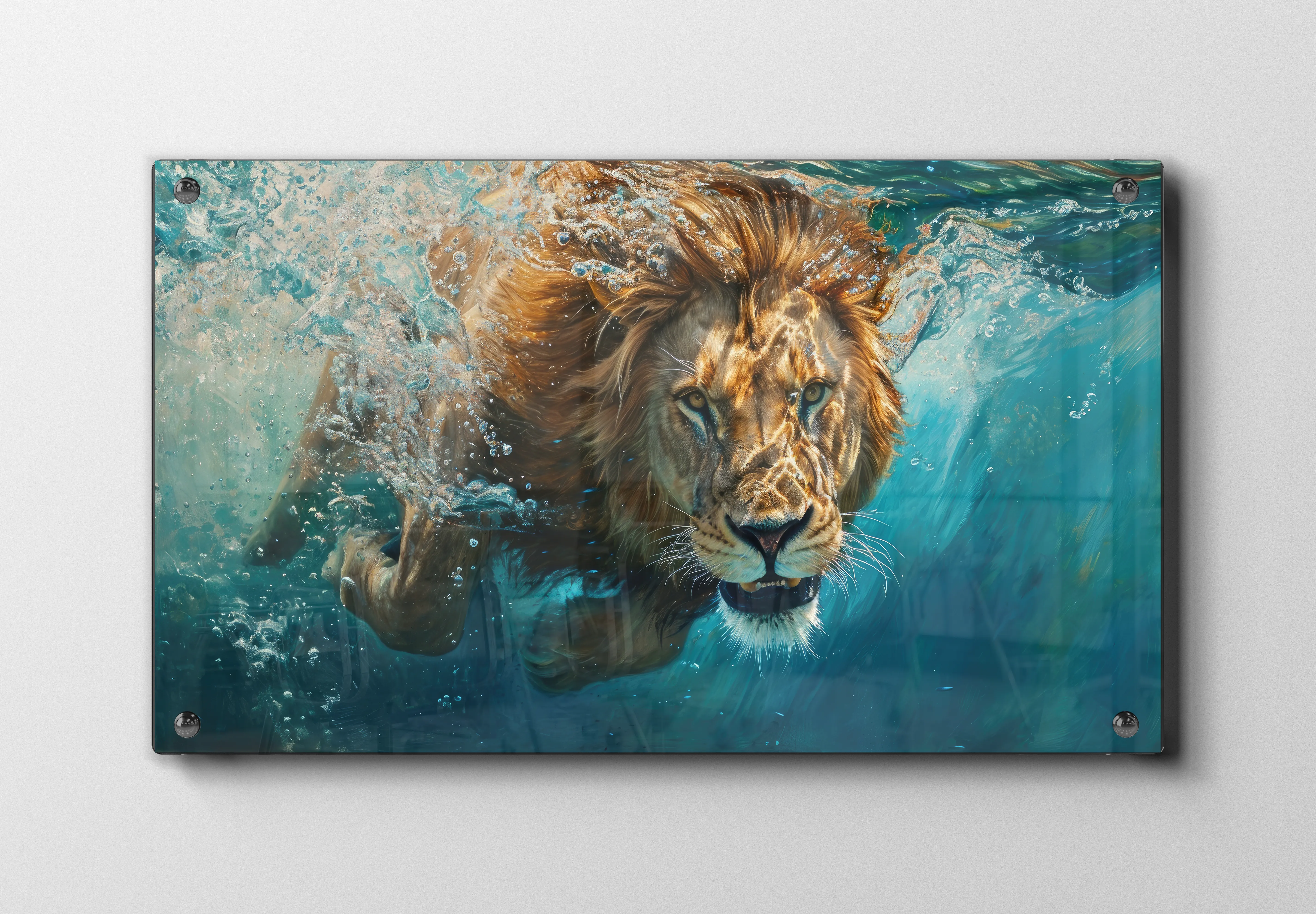 Swimming Lion Plakat