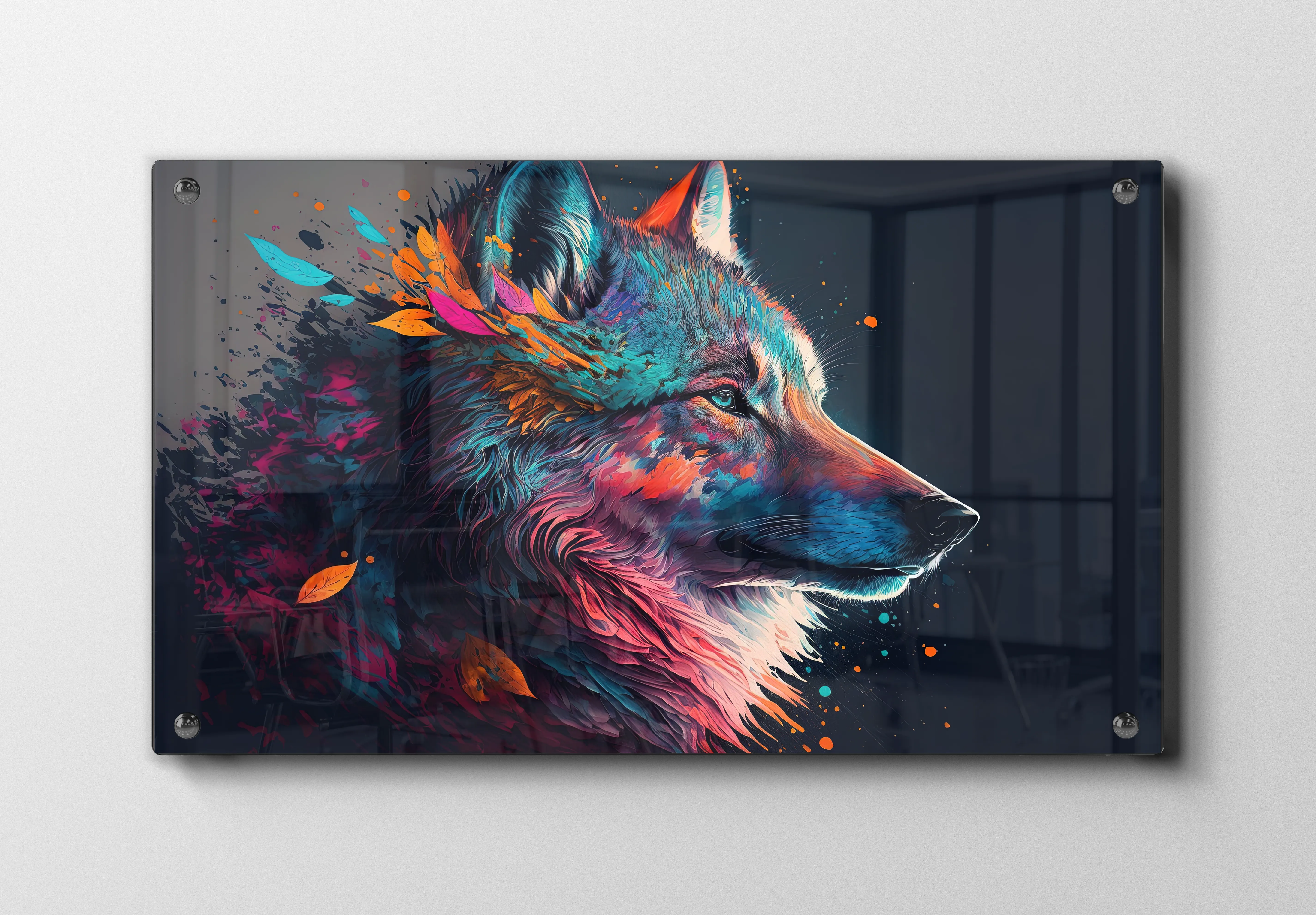 Colorful Wolf Plakat