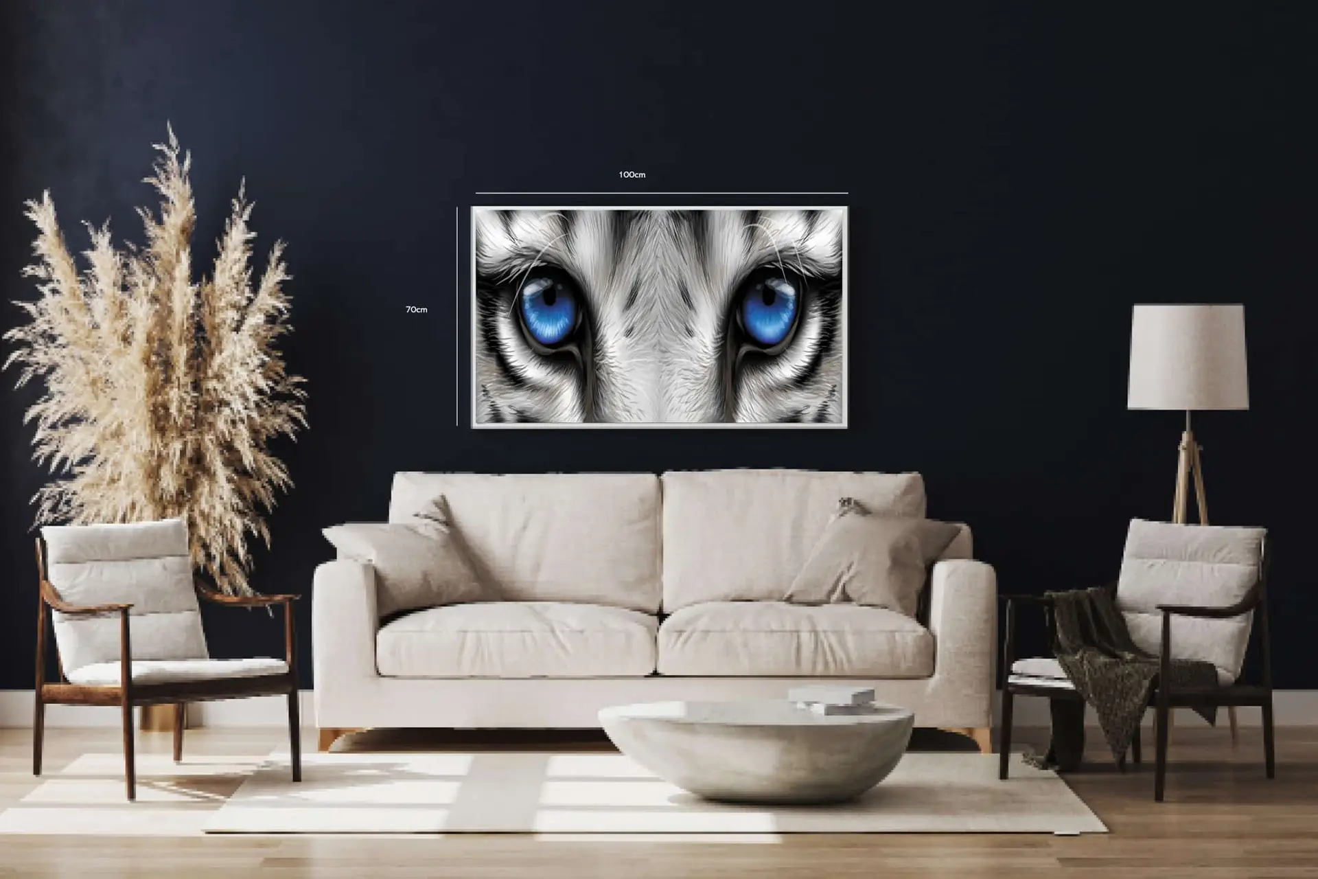 White Tiger Eyes Plakat