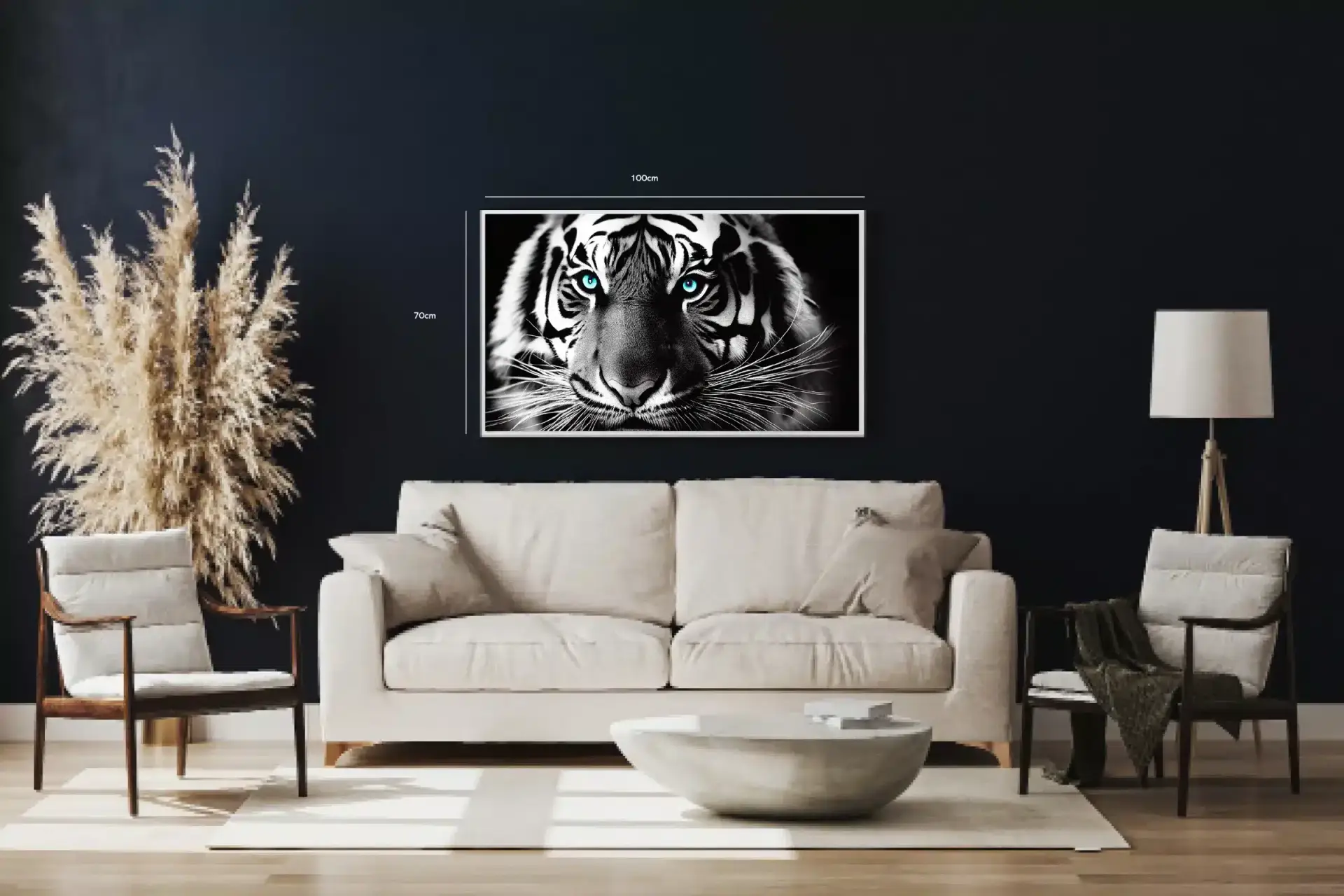 White Tiger Closeup Plakat