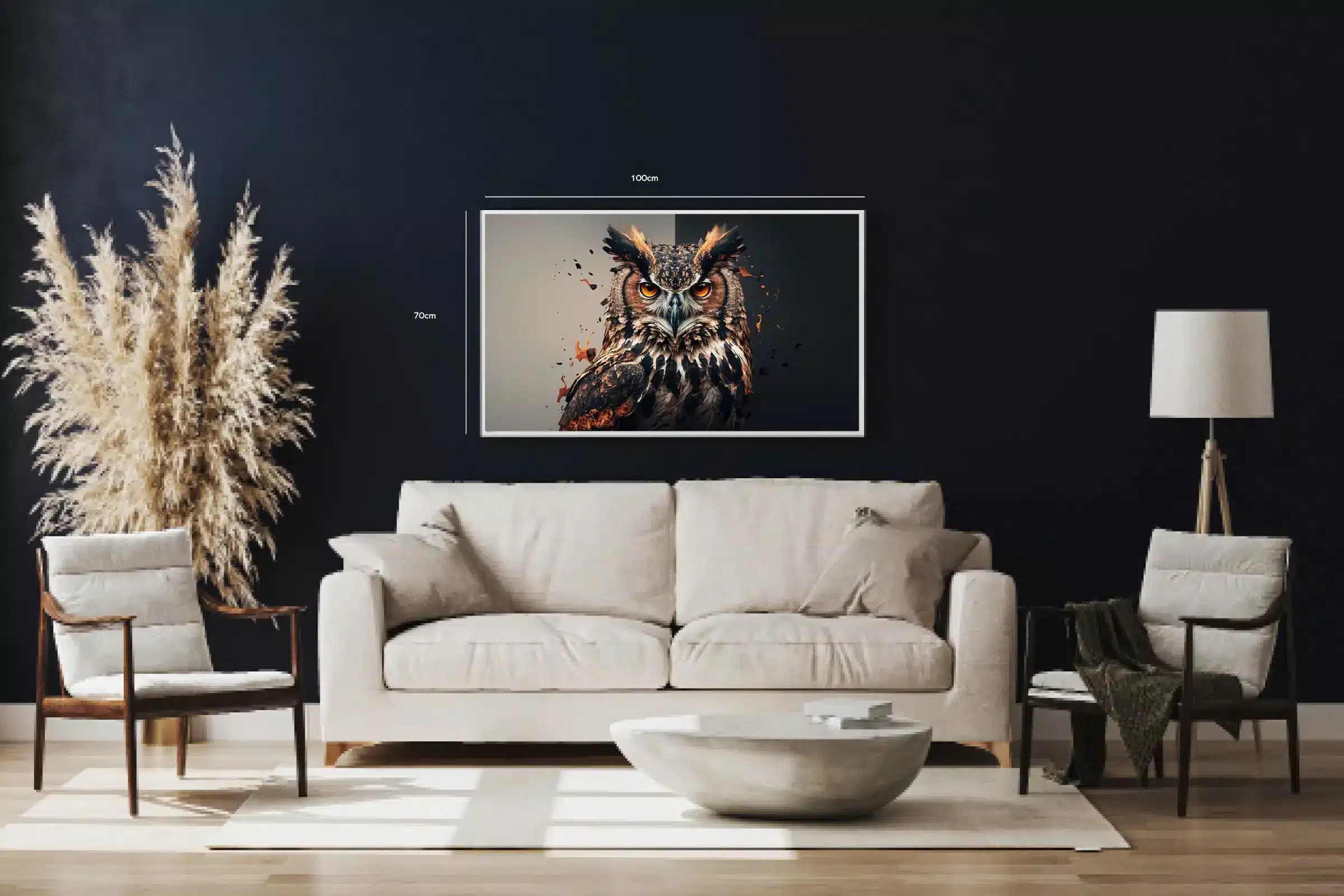 Owl Split Background Plakat