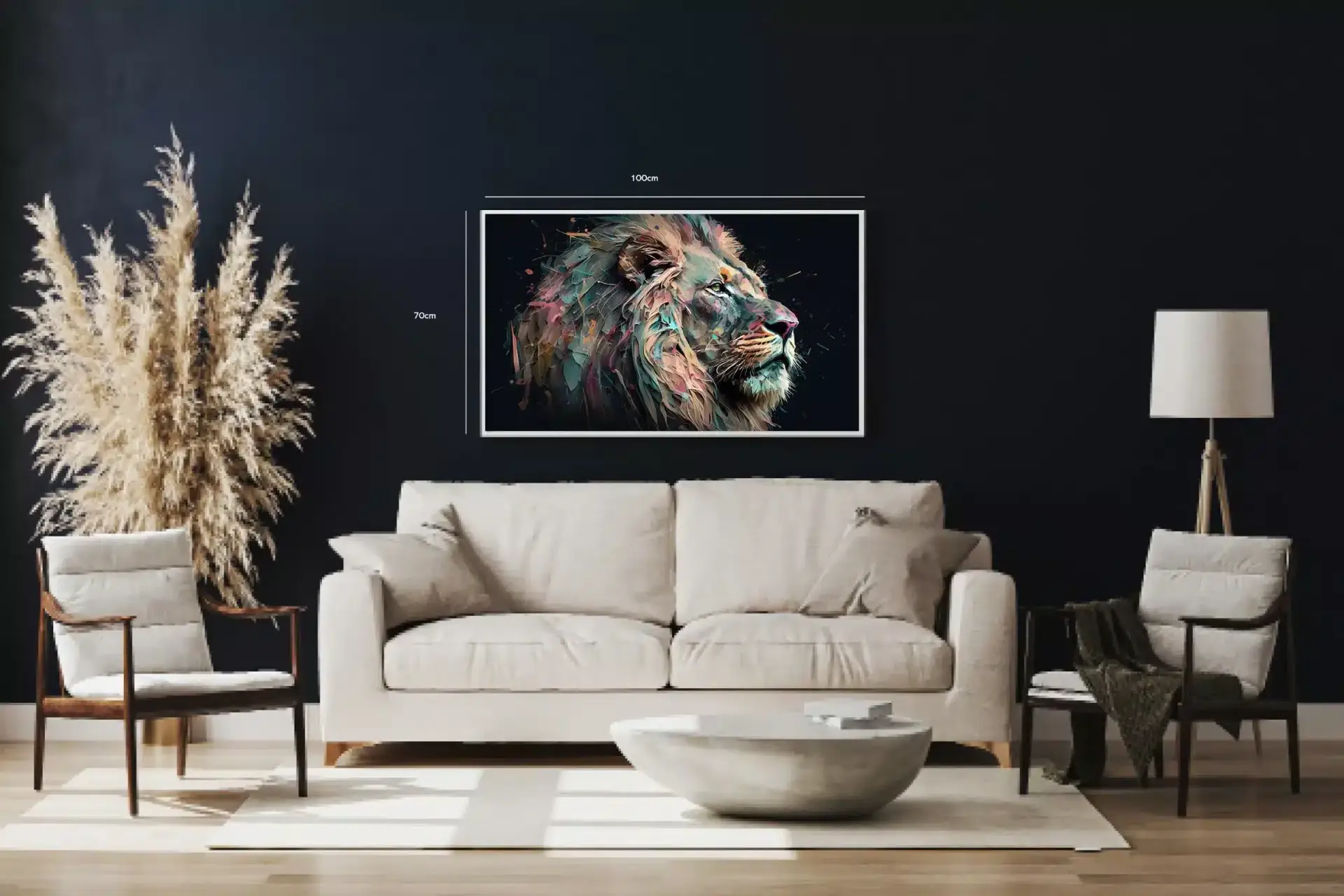 Lion Colorful Portrait Plakat