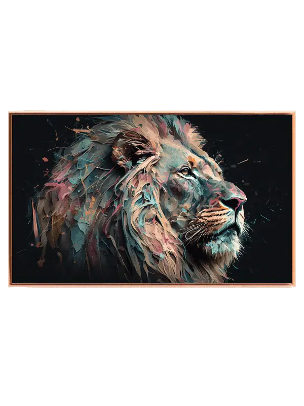 Lion Colorful Portrait Plakat