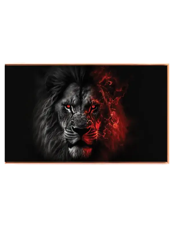 Lion With Fiery Mane Plakat