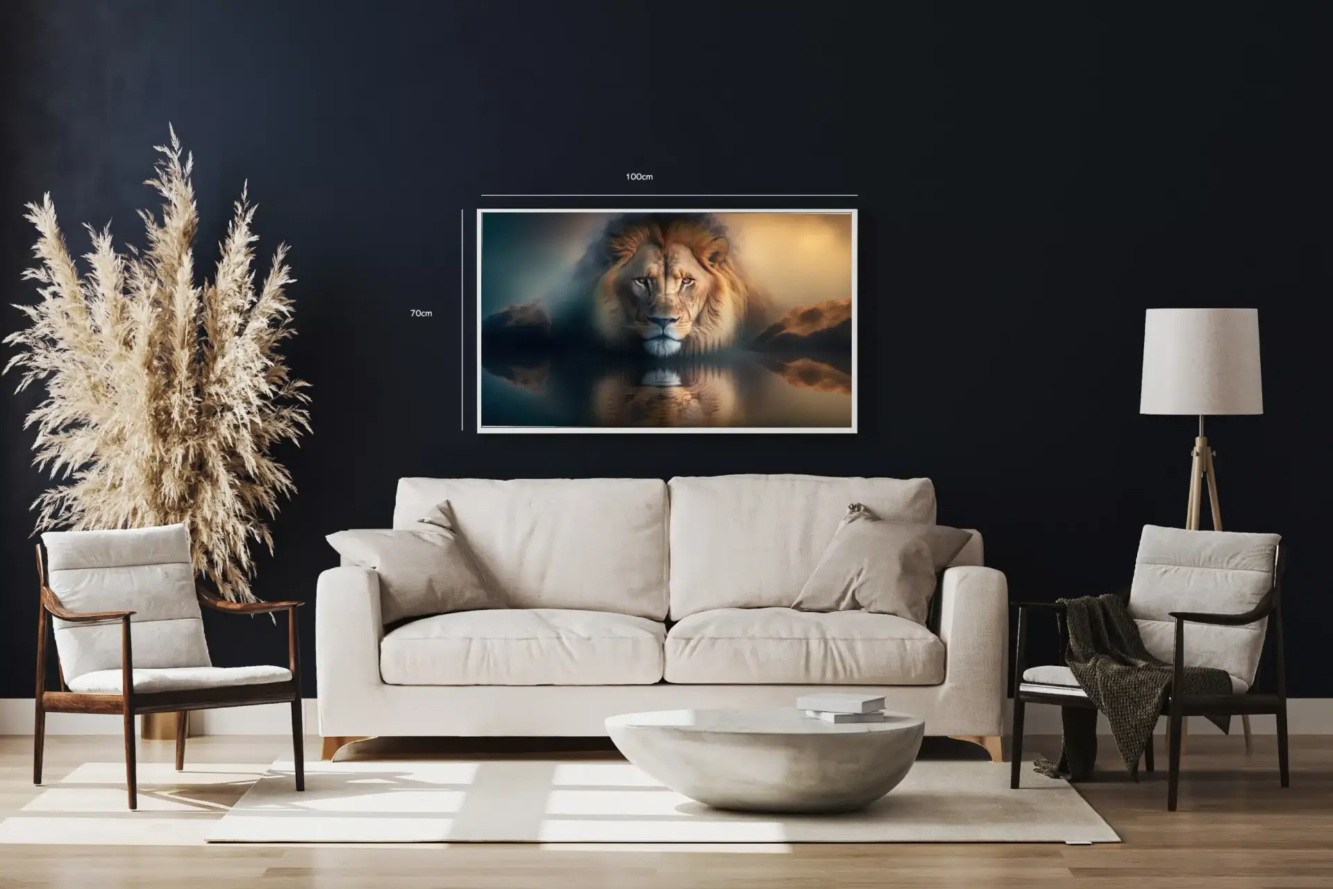 Lion Reflection Plakat